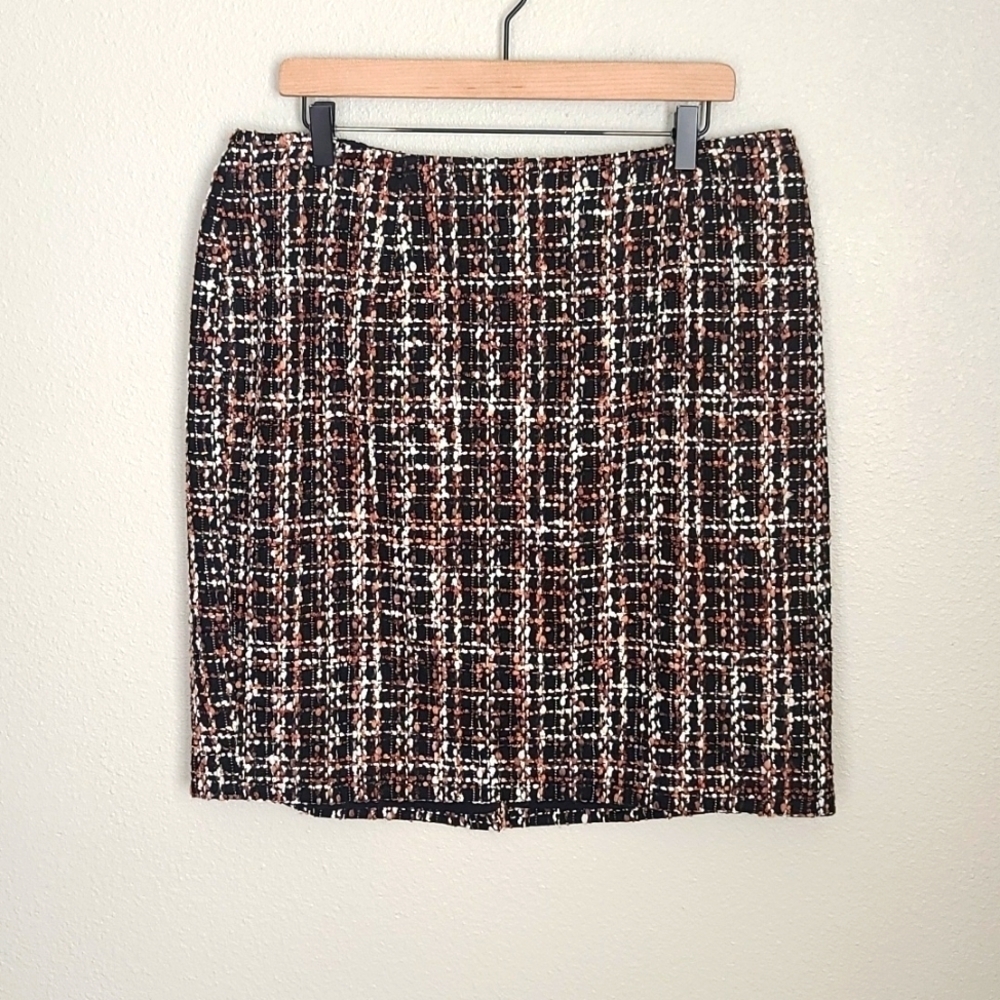 Talbots Multi Colored Tweed Wool Skirt NWT
